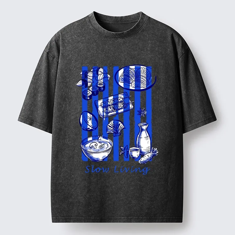 Tokyo-Tiger Slow Living Moments Washed T-Shirt