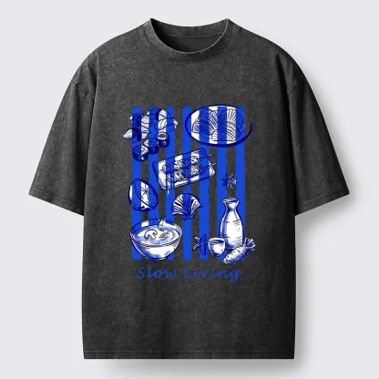 Tokyo-Tiger Slow Living Moments Washed T-Shirt