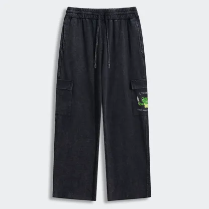 Tokyo-Tiger Impatient Frog Washed Utility Sweatpants