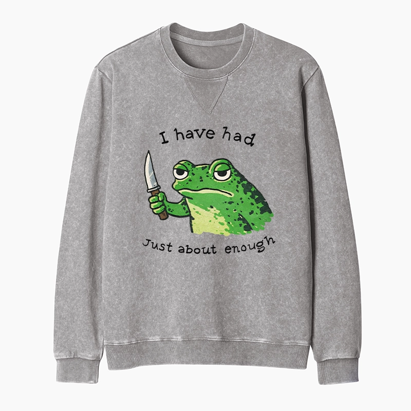 Tokyo-Tiger Impatient Frog Washed Terry Sweatshirt