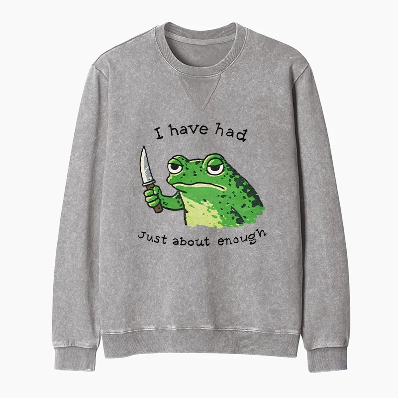 Tokyo-Tiger Impatient Frog Washed Terry Sweatshirt Sale