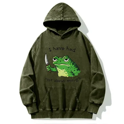 Tokyo-Tiger Impatient Frog Washed Hoodie