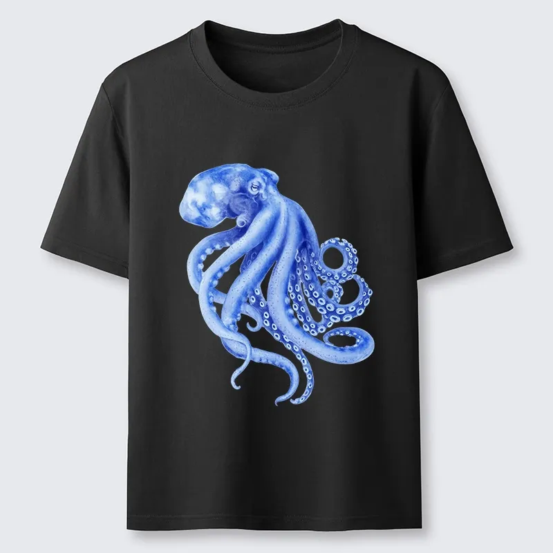 Tokyo-Tiger Retro Blue Octopus Classic T-Shirt Sale