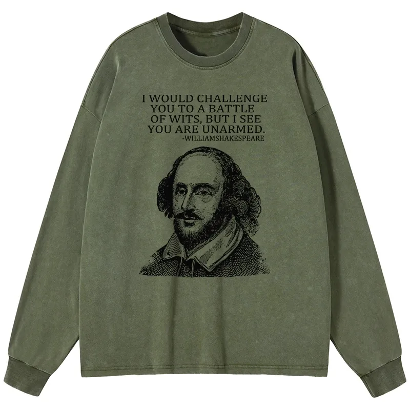 Tokyo-Tiger Your Intelligence Is Inferior To Mine Washed Long Sleeve T-Shirt