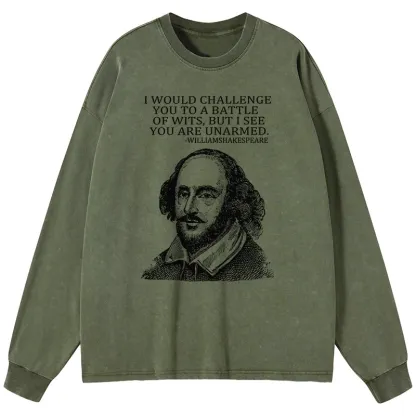 Tokyo-Tiger Your Intelligence Is Inferior To Mine Washed Long Sleeve T-Shirt