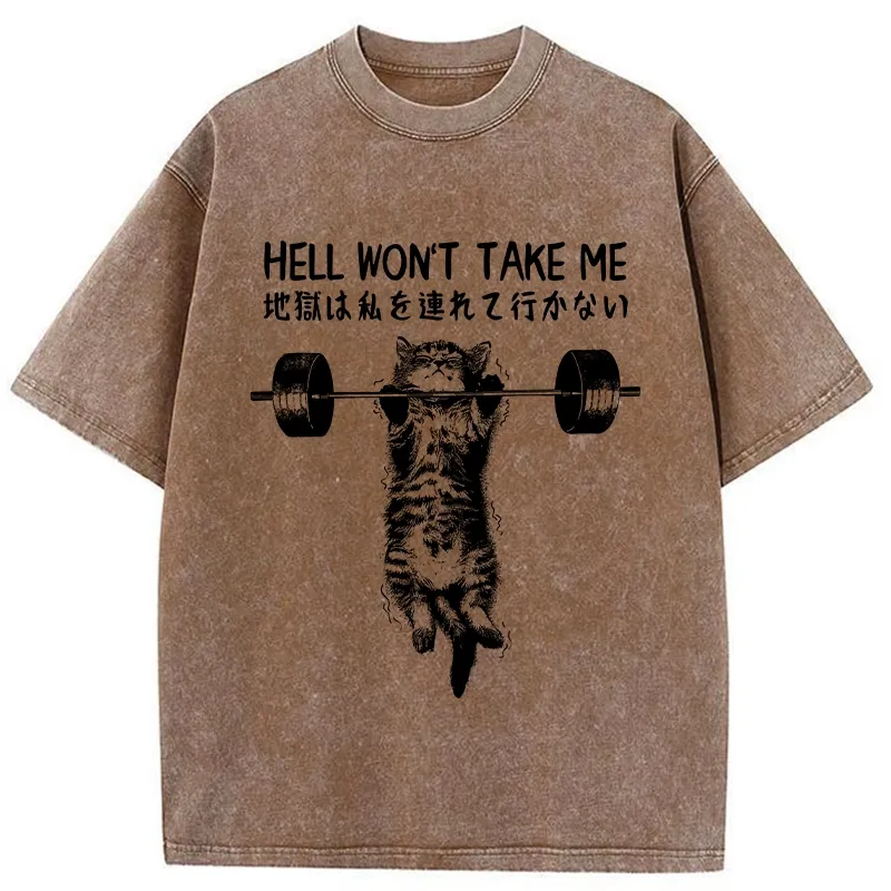 Tokyo-Tiger Hell Won't Take Me Washed T-Shirt
