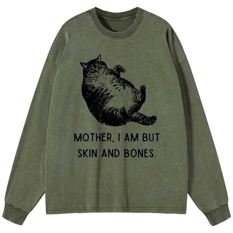 Tokyo-Tiger Overweight Cat And Its Doting Owner Washed Long Sleeve T-Shirt