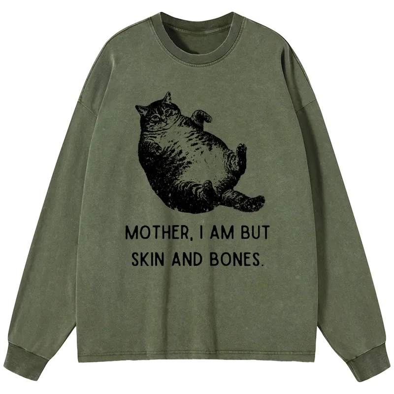 Tokyo-Tiger Overweight Cat And Its Doting Owner Washed Long Sleeve T-Shirt