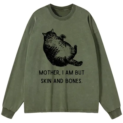 Tokyo-Tiger Overweight Cat And Its Doting Owner Washed Long Sleeve T-Shirt