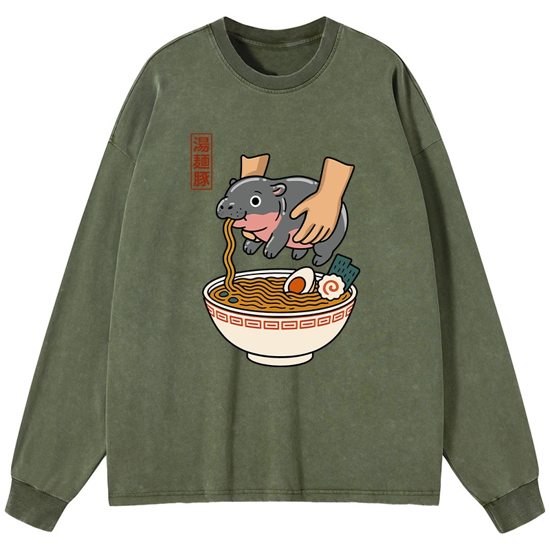 Tokyo-Tiger Noodles Got Me Washed Long Sleeve T-Shirt