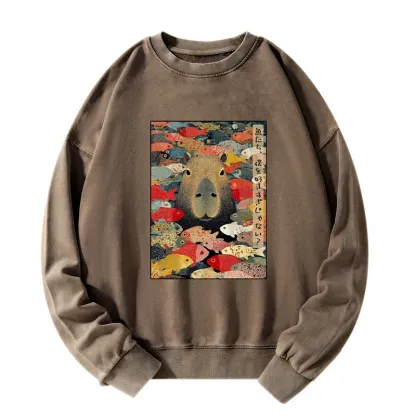 Tokyo-Tiger Am I Too Lovable? Washed Sweatshirt