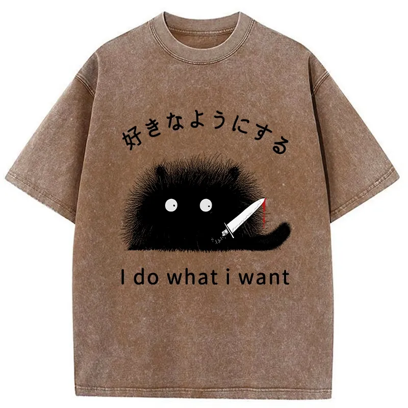 Tokyo-Tiger I Do What I Want Washed T-Shirt