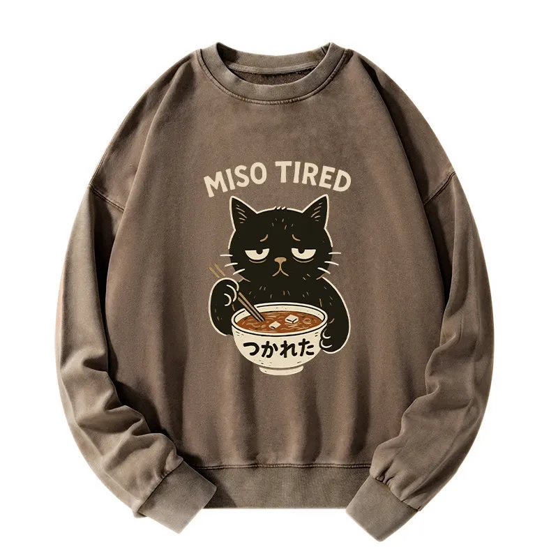Tokyo-Tiger I’m So Tired Washed Sweatshirt