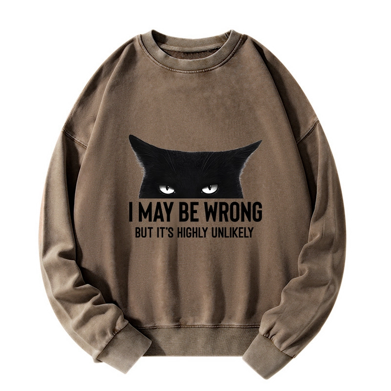 Tokyo-Tiger Cat Can Do No Wrong Washed Sweatshirt