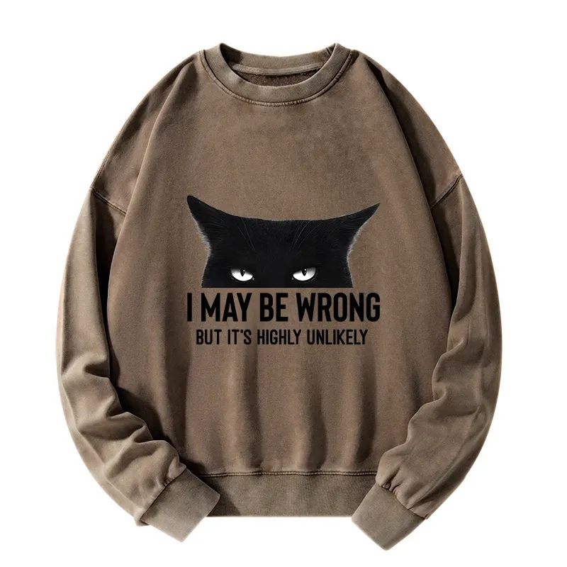 Tokyo-Tiger Cat Can Do No Wrong Washed Sweatshirt