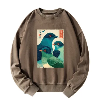 Tokyo-Tiger Petrels Of The Painted Sea Washed Sweatshirt
