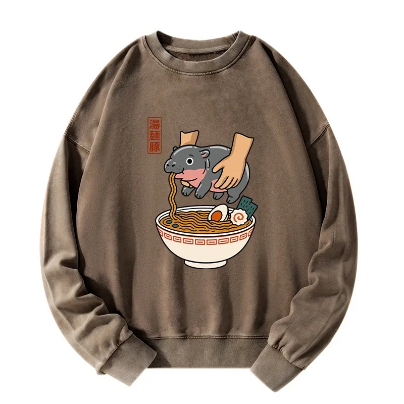 Tokyo-Tiger Noodles Got Me Washed Sweatshirt