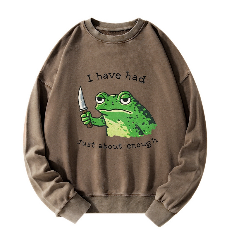 Tokyo-Tiger Impatient Frog Washed Sweatshirt