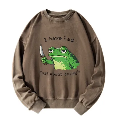 Tokyo-Tiger Impatient Frog Washed Sweatshirt