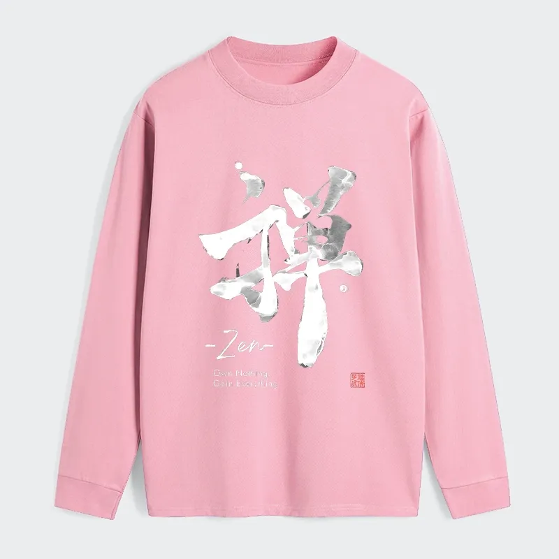 Tokyo-Tiger Zen Texts Classic Long Sleeve T-Shirt