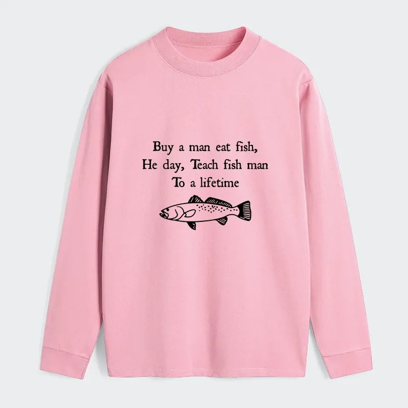 Tokyo-Tiger Man Eat Fish Meme Classic Long Sleeve T-Shirt