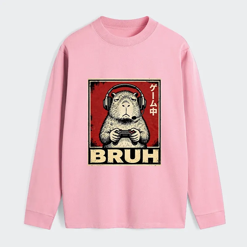 Tokyo-Tiger Funny Capybara Playing Games Classic Long Sleeve T-Shirt