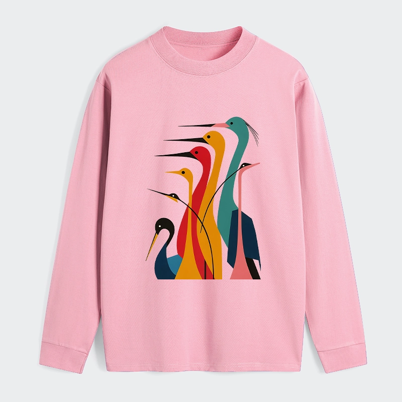 Tokyo-Tiger Various Types Of Cranes Classic Long Sleeve T-Shirt