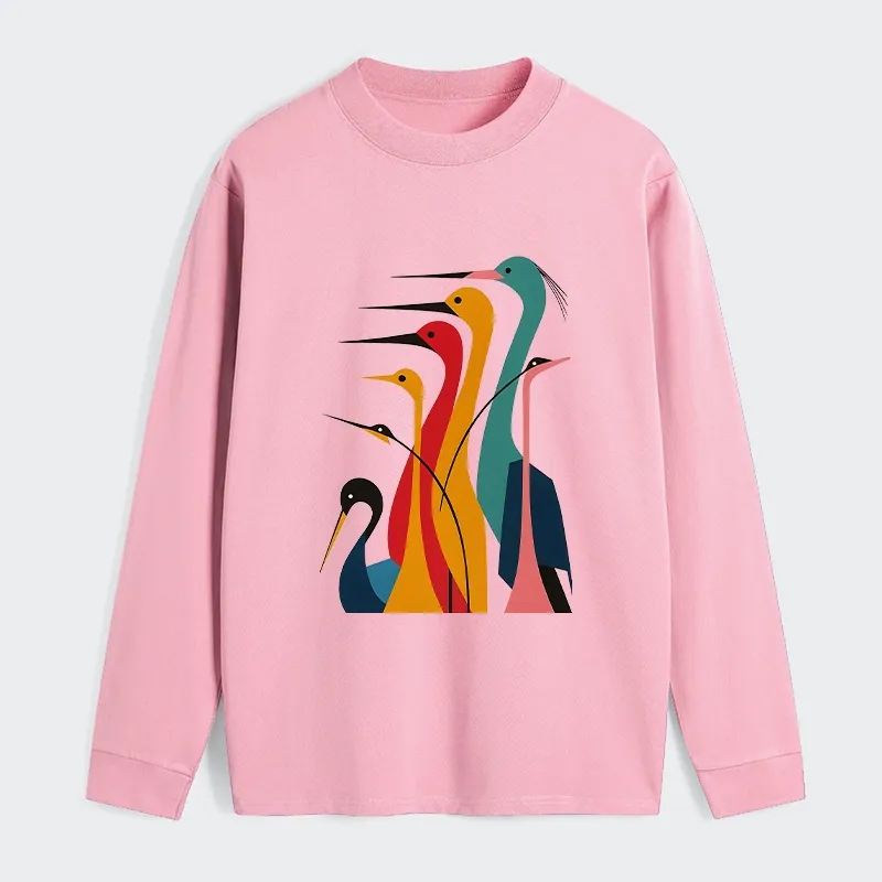 Tokyo-Tiger Various Types Of Cranes Classic Long Sleeve T-Shirt