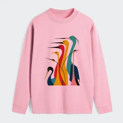 Tokyo-Tiger Various Types Of Cranes Classic Long Sleeve T-Shirt