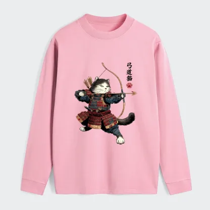 Tokyo-Tiger Kyudo Samurai Cat Classic Long Sleeve T-Shirt