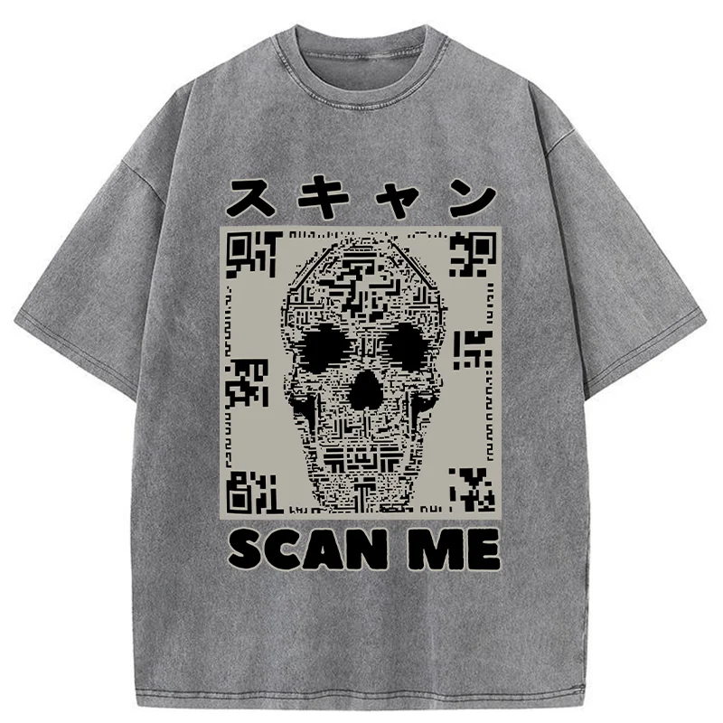 Tokyo-Tiger Please Scan Me Washed T-Shirt