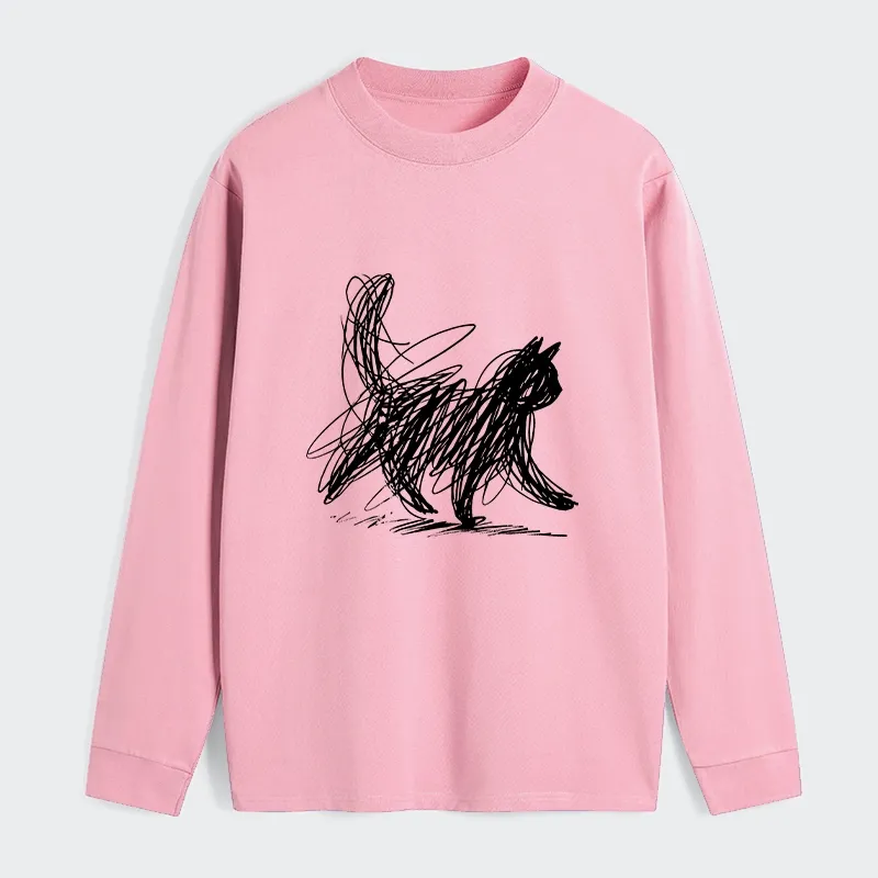 Tokyo-Tiger Minimalist Cat Art Classic Long Sleeve T-Shirt