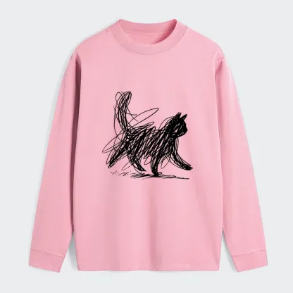 Tokyo-Tiger Minimalist Cat Art Classic Long Sleeve T-Shirt