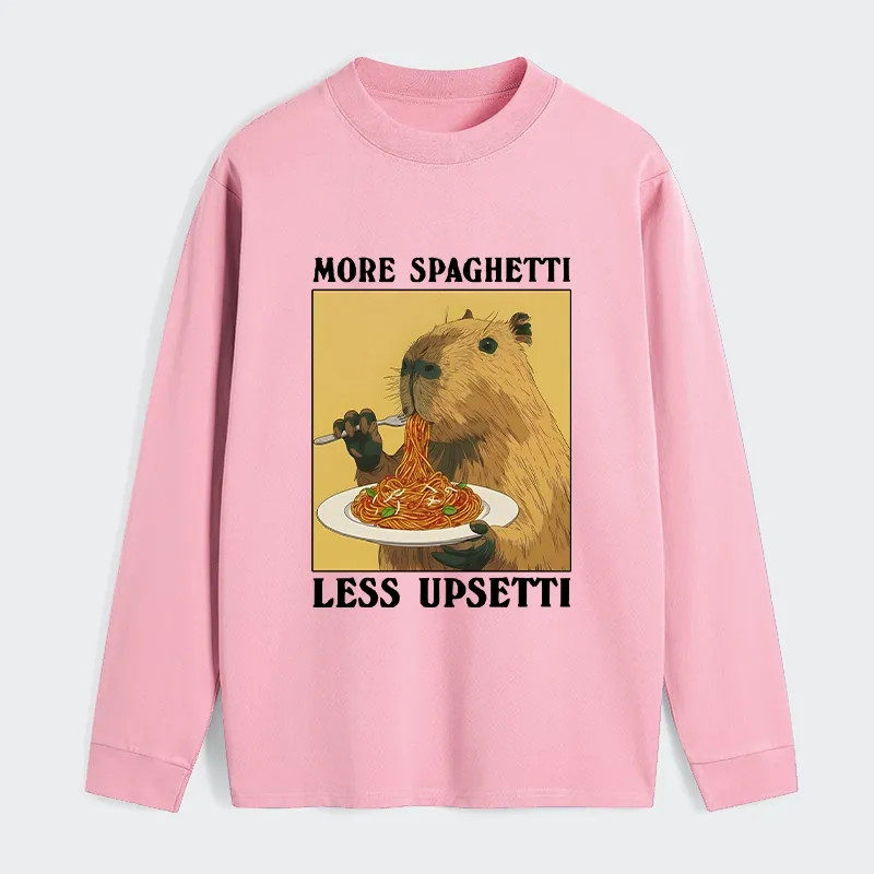 Tokyo-Tiger Capybara Eating Pasta Classic Long Sleeve T-Shirt