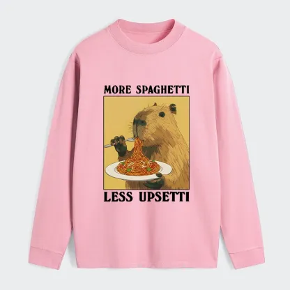 Tokyo-Tiger Capybara Eating Pasta Classic Long Sleeve T-Shirt