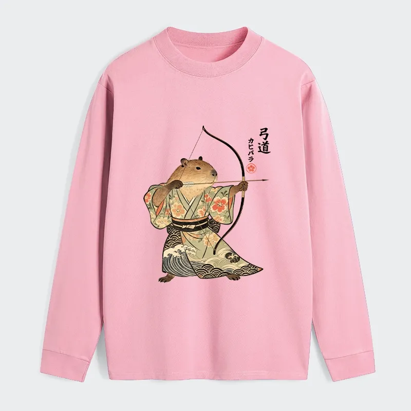 Tokyo-Tiger Capybara Archery Classic Long Sleeve T-Shirt