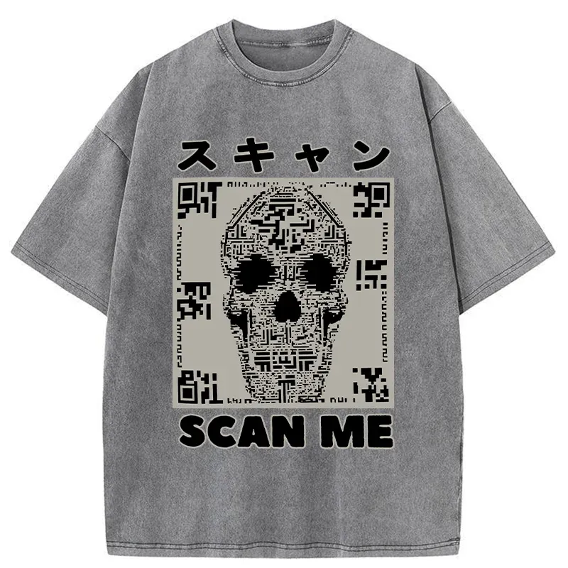 Tokyo-Tiger Please Scan Me Washed T-Shirt