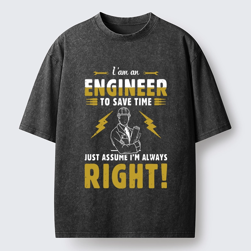 Tokyo-Tiger Confident Engineer Washed T-Shirt