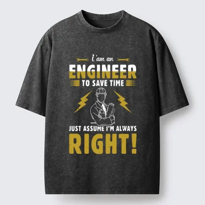 Tokyo-Tiger Confident Engineer Washed T-Shirt