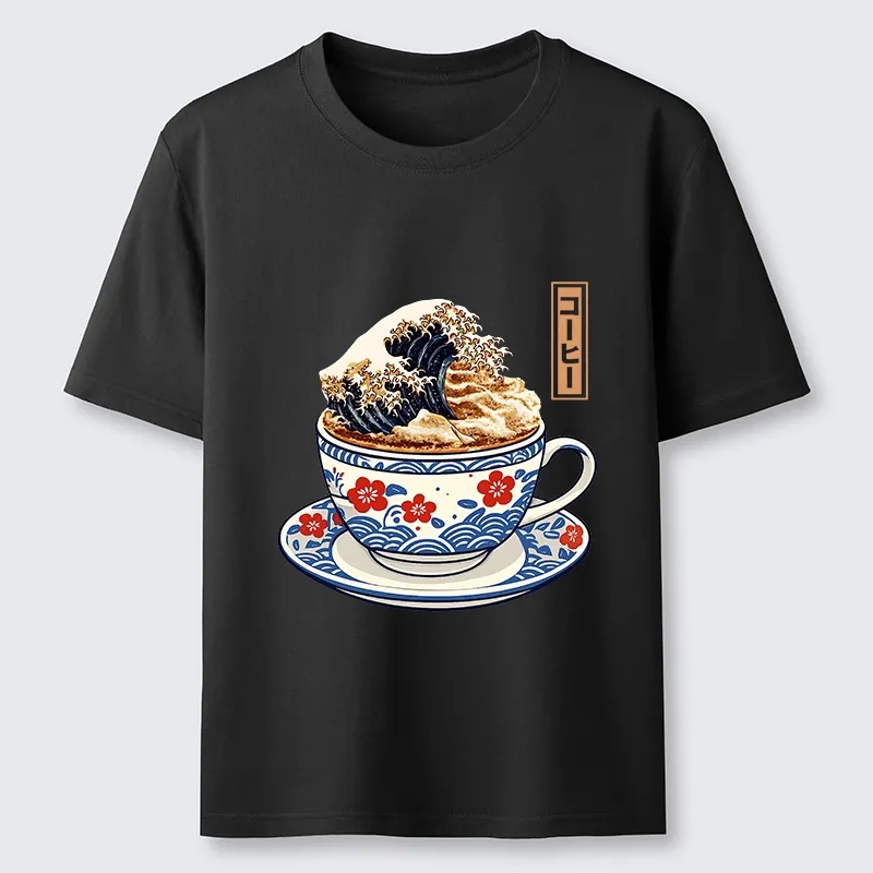 Tokyo-Tiger Coffee Wave Foam Classic T-Shirt