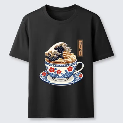 Tokyo-Tiger Coffee Wave Foam Classic T-Shirt