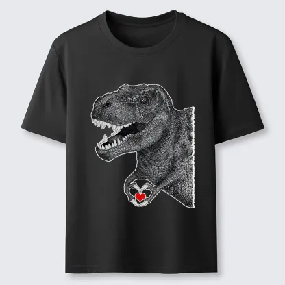 Tokyo-Tiger Dinosaur Making A Heart Shape Classic T-Shirt