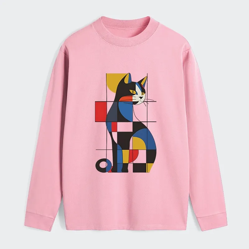 Tokyo-Tiger Mondrian Cat Classic Long Sleeve T-Shirt