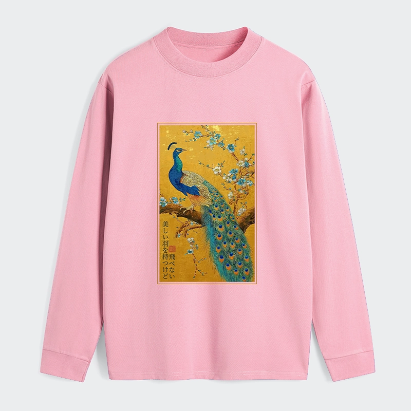 Tokyo-Tiger The Peacock's Silent Elegance Classic Long Sleeve T-Shirt