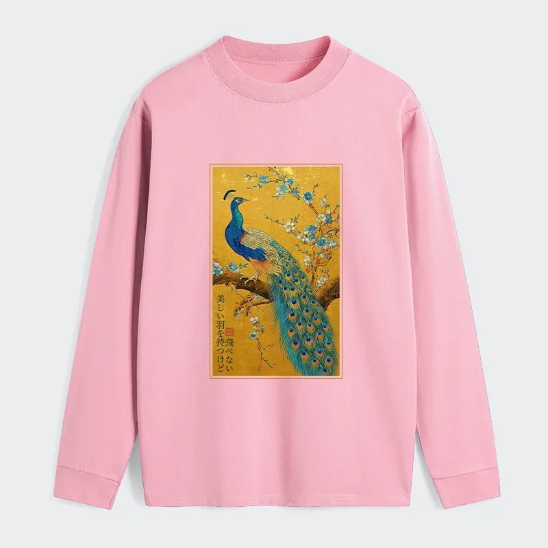 Tokyo-Tiger The Peacock's Silent Elegance Classic Long Sleeve T-Shirt