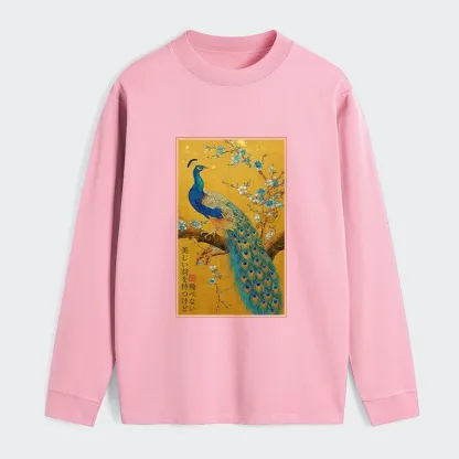 Tokyo-Tiger The Peacock's Silent Elegance Classic Long Sleeve T-Shirt