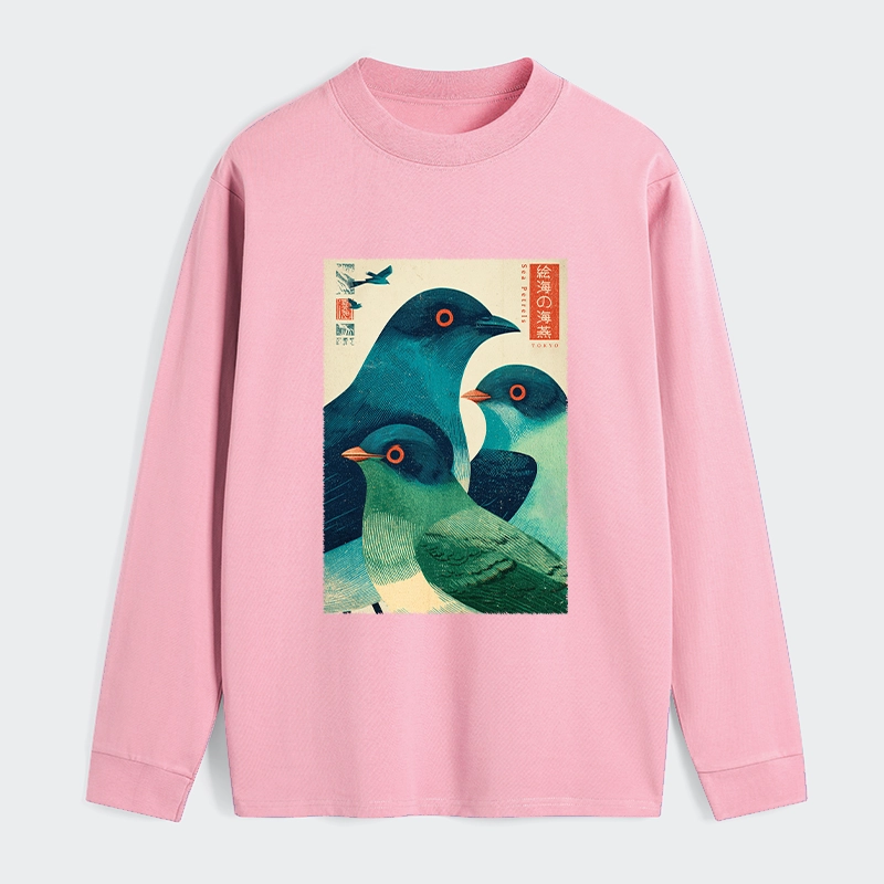 Tokyo-Tiger Petrels Of The Painted Sea Classic Long Sleeve T-Shirt