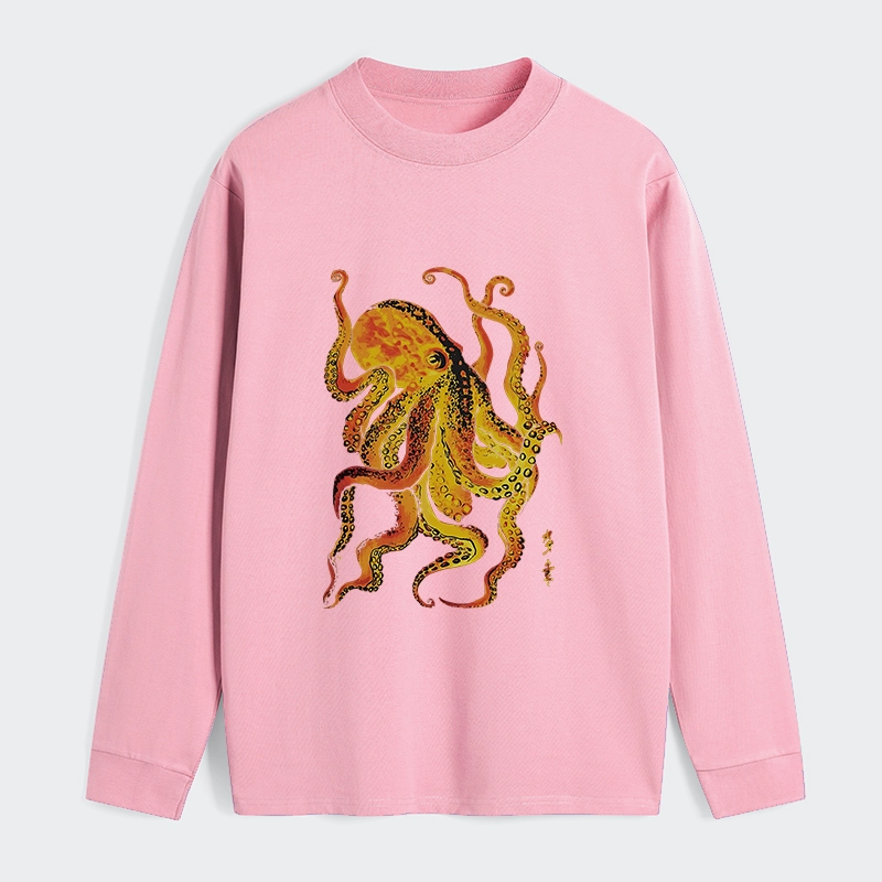 Tokyo-Tiger Deep Sea Gorgeous Octopus Classic Long Sleeve T-Shirt