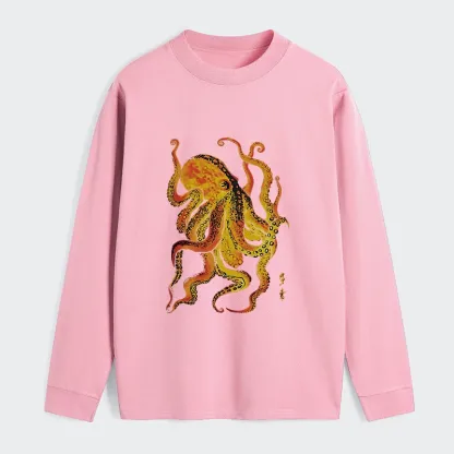 Tokyo-Tiger Deep Sea Gorgeous Octopus Classic Long Sleeve T-Shirt