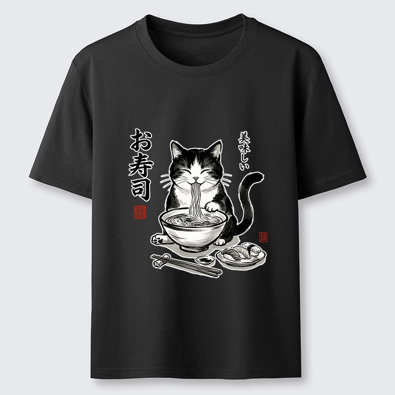 Tokyo-Tiger Cats Eat Japanese Food Classic T-Shirt